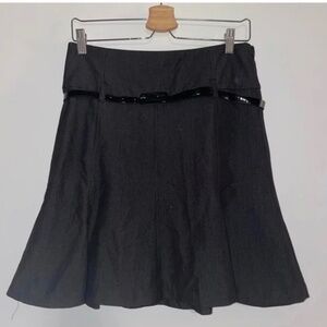 Smart Set - Women's A-Line Skirt with Patent Belt (Black)